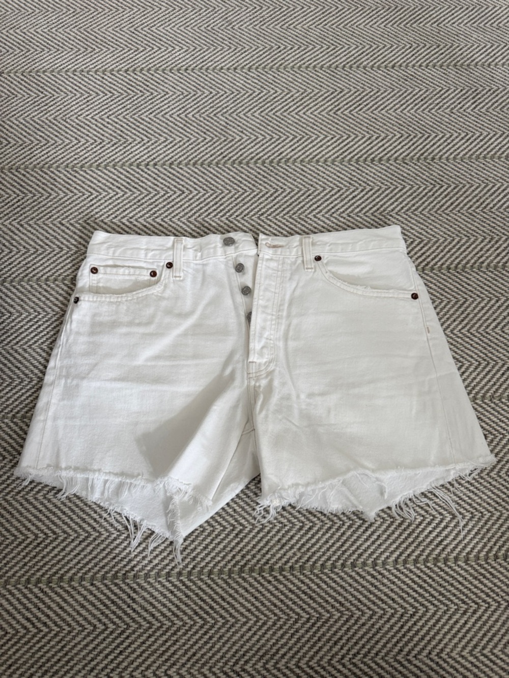 NWT white Agolde Jean shorts